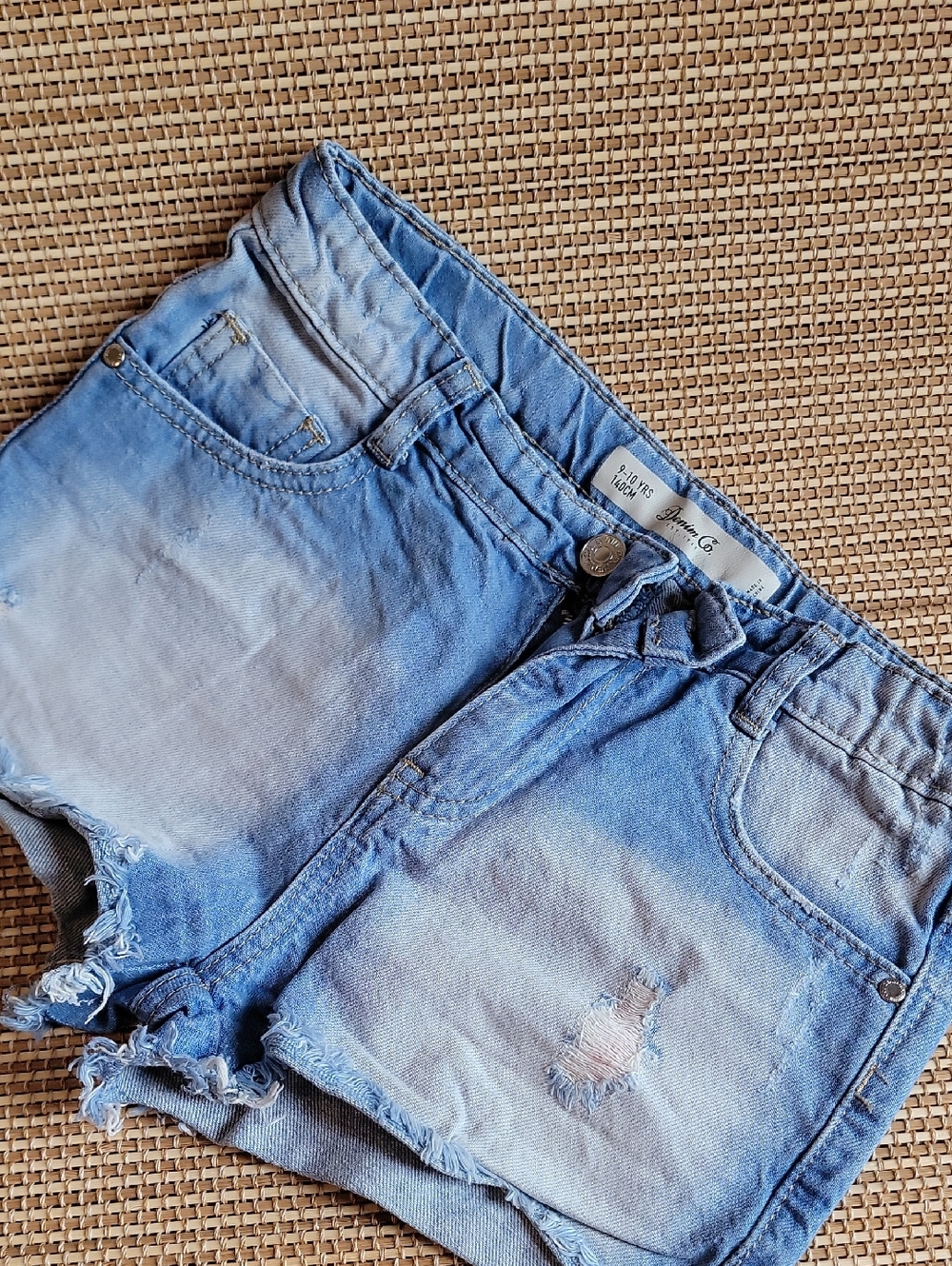 Denim Co. Kids Light Wash Distressed Denim Cutoff Shorts